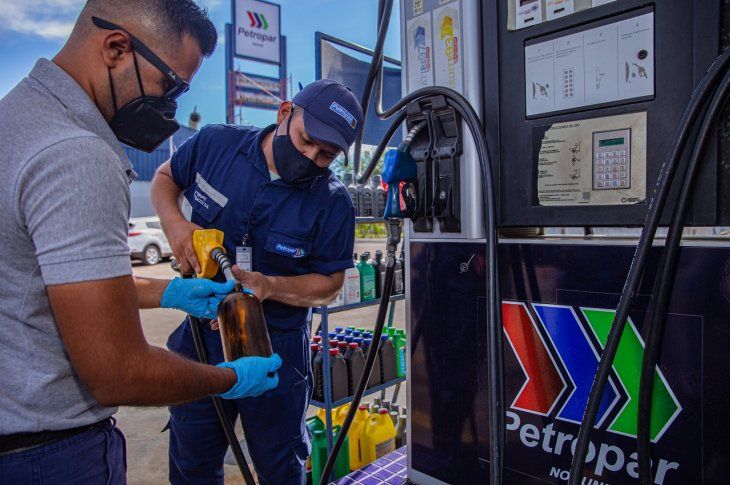 Nuevos precios de combustibles de Petropar rigen desde jueves
