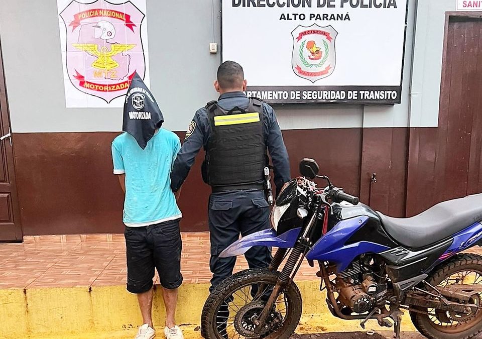 Motochorro preso también fue denunciado por violencia familiar