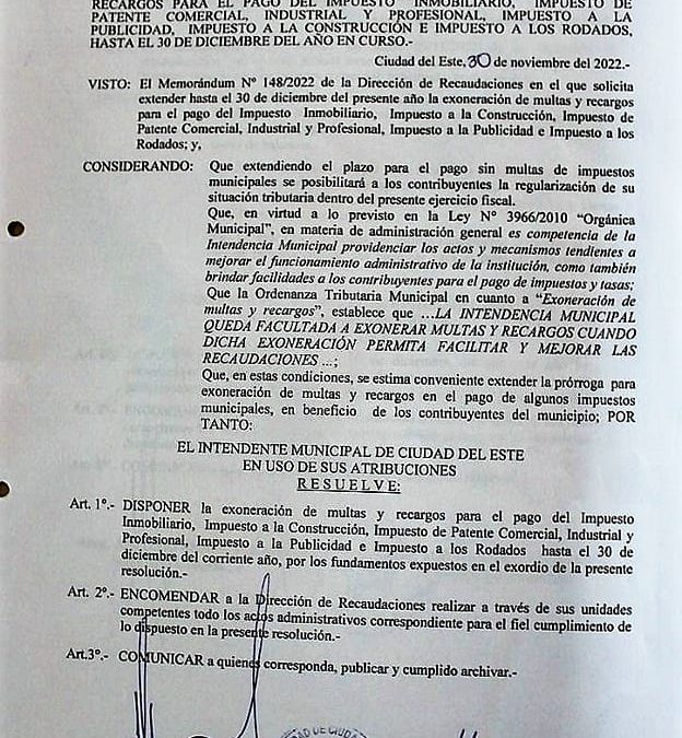 LOCALES: Hasta el 30 de diciembre se puede pagar impuestos municipales sin multa