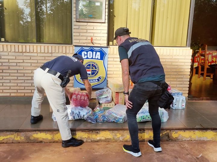 SUCESOS: Comestibles y bebidas ingresados de contrabando fueron incautados